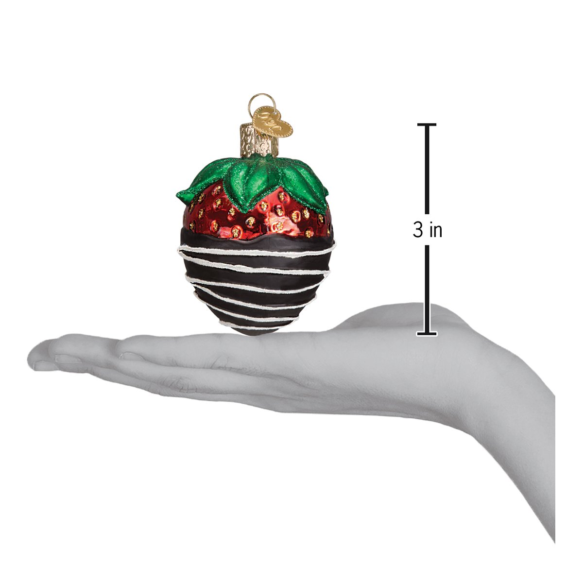 Chocolate Dipped Strawberry Christmas Ornament