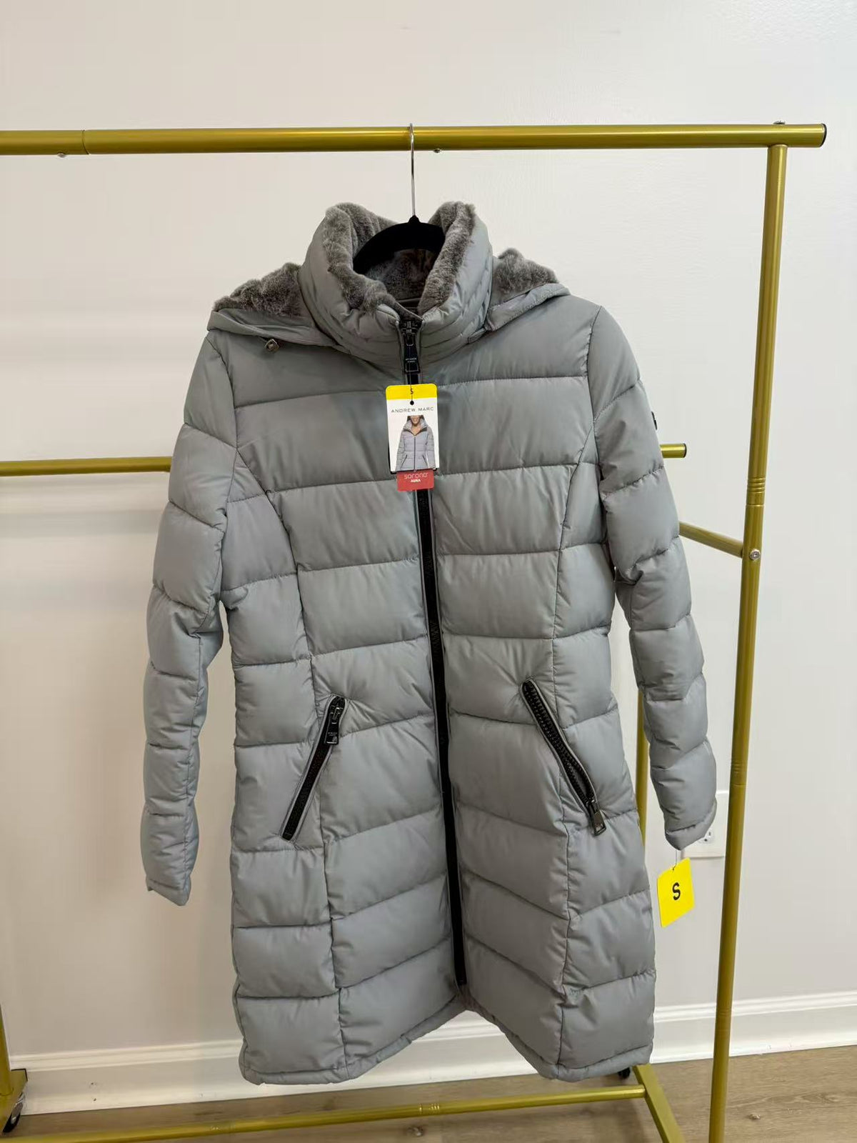 Andrew Marc Grey Women's Coat - Size Small - New with Tags