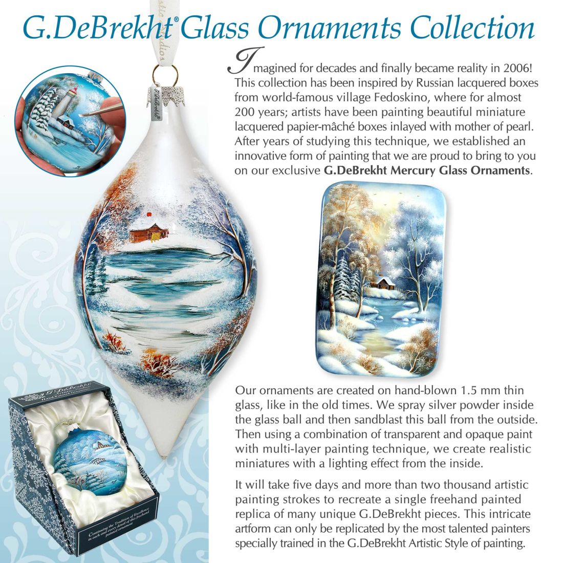 Mer Angel Glass Christmas Ornament by Josephine Wall - Coastal Sea-Life Holiday Decor