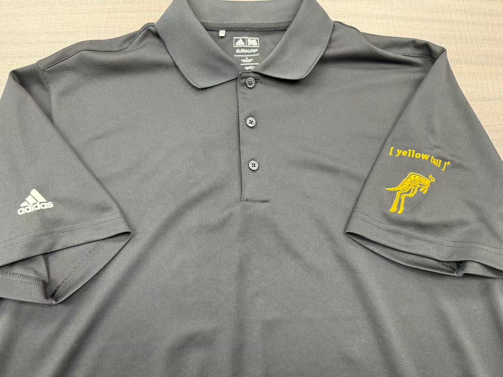 Black Adidas + Yellowtail Wine Collaboration Polo Shirt
