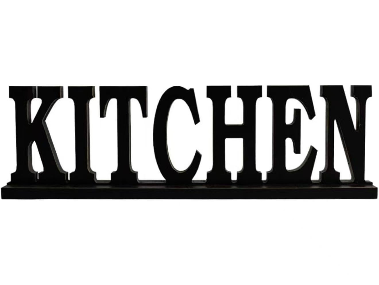 Wood Kitchen Sign Freestanding Wood Word Kitchen Decor Sign