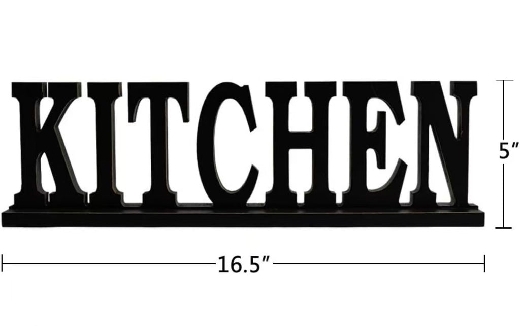 Wood Kitchen Sign Freestanding Wood Word Kitchen Decor Sign