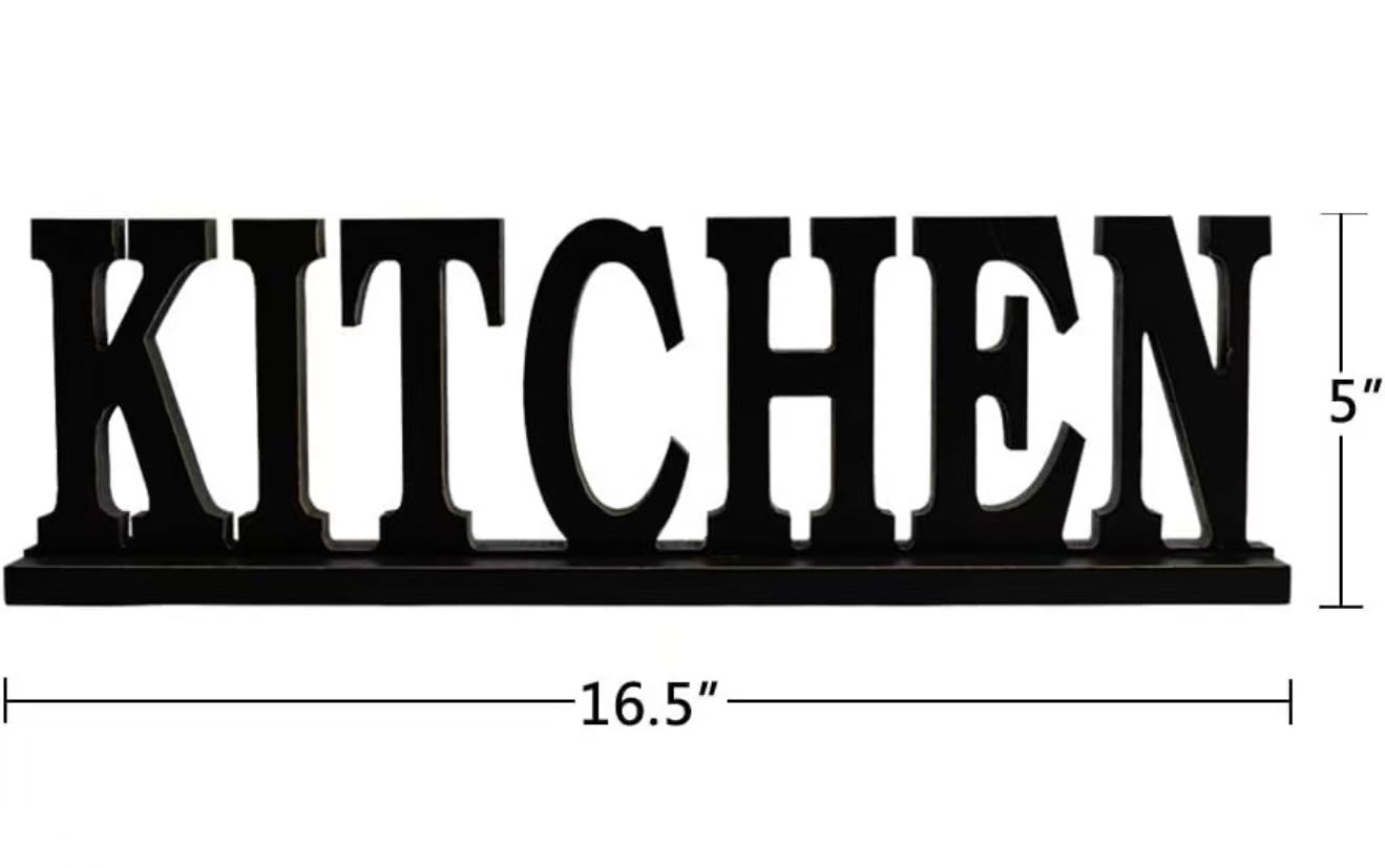 Wood Kitchen Sign Freestanding Wood Word Kitchen Decor Sign