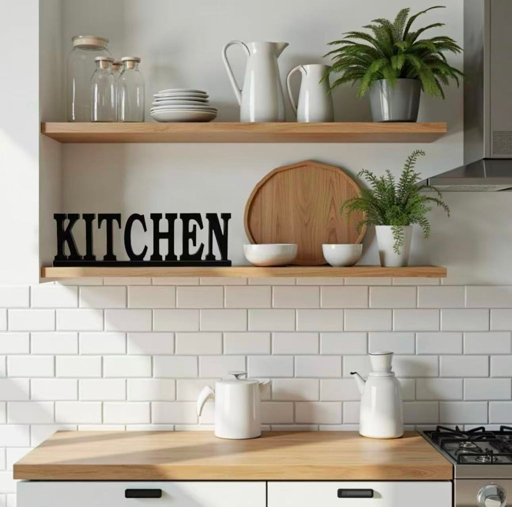 Wood Kitchen Sign Freestanding Wood Word Kitchen Decor Sign