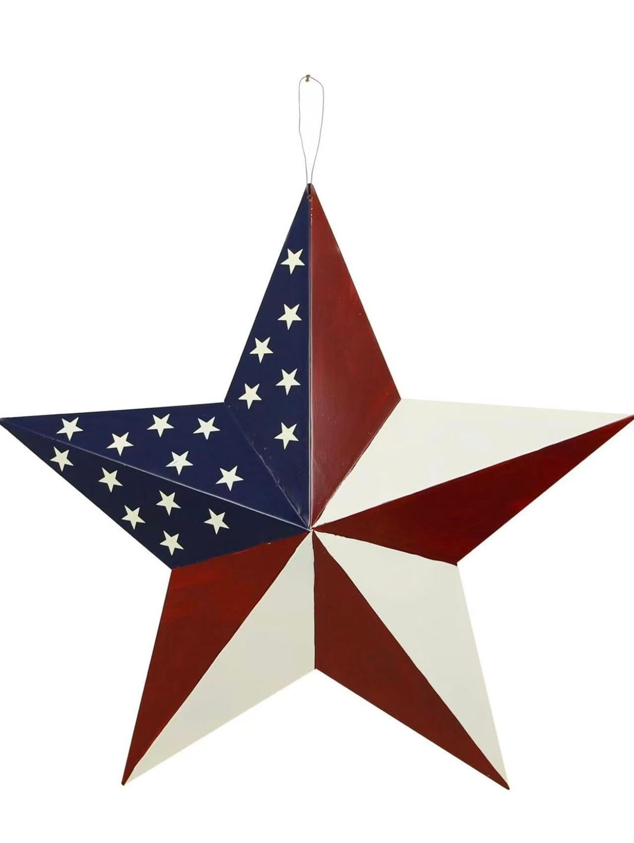 Patriotic Metal Barn Star Wall Decor