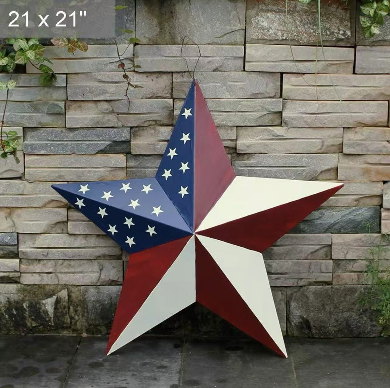 Patriotic Metal Barn Star Wall Decor