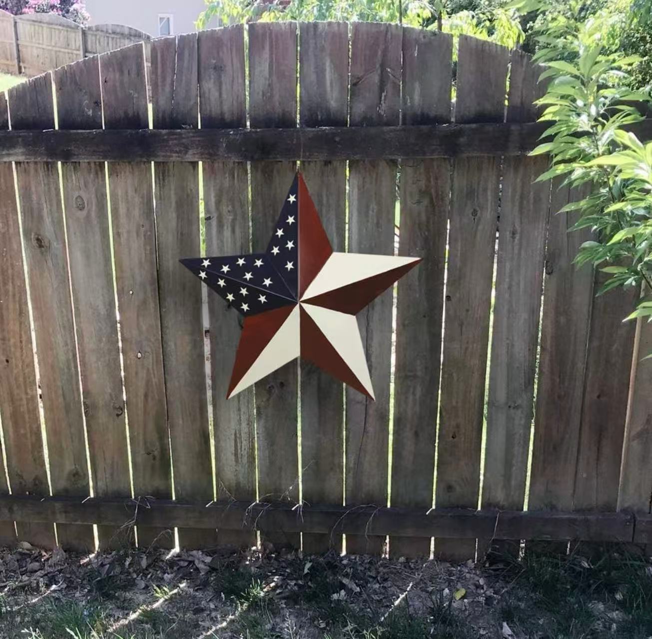 Patriotic Metal Barn Star Wall Decor