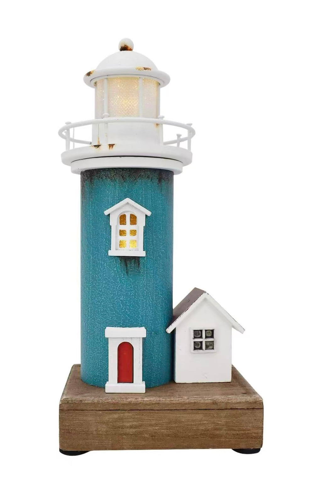 Beach Lighthouse Nightlight Coastal-themed tabletop centerpiece, perfect for home, room, or lake house decor.