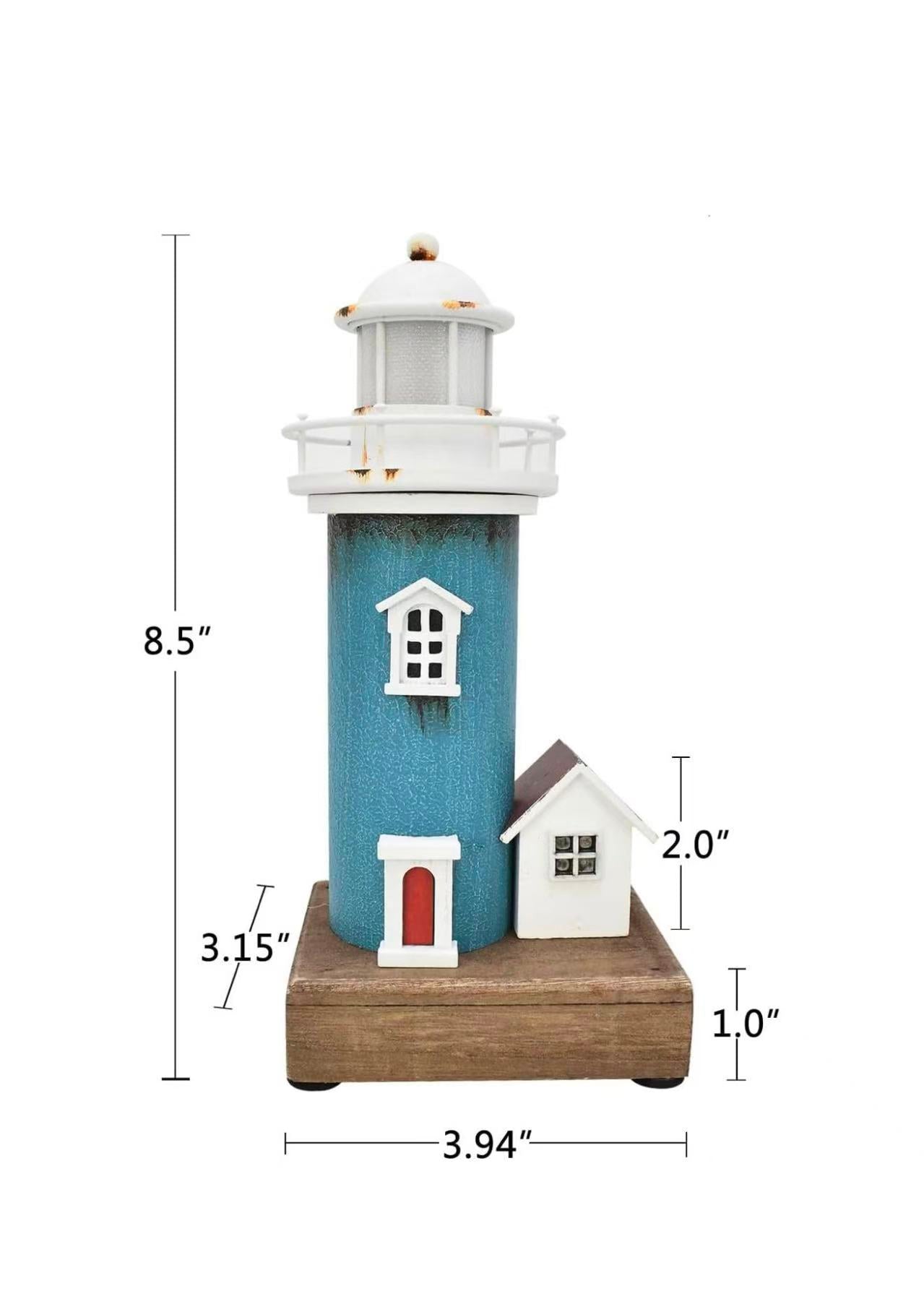 Beach Lighthouse Nightlight Coastal-themed tabletop centerpiece, perfect for home, room, or lake house decor.