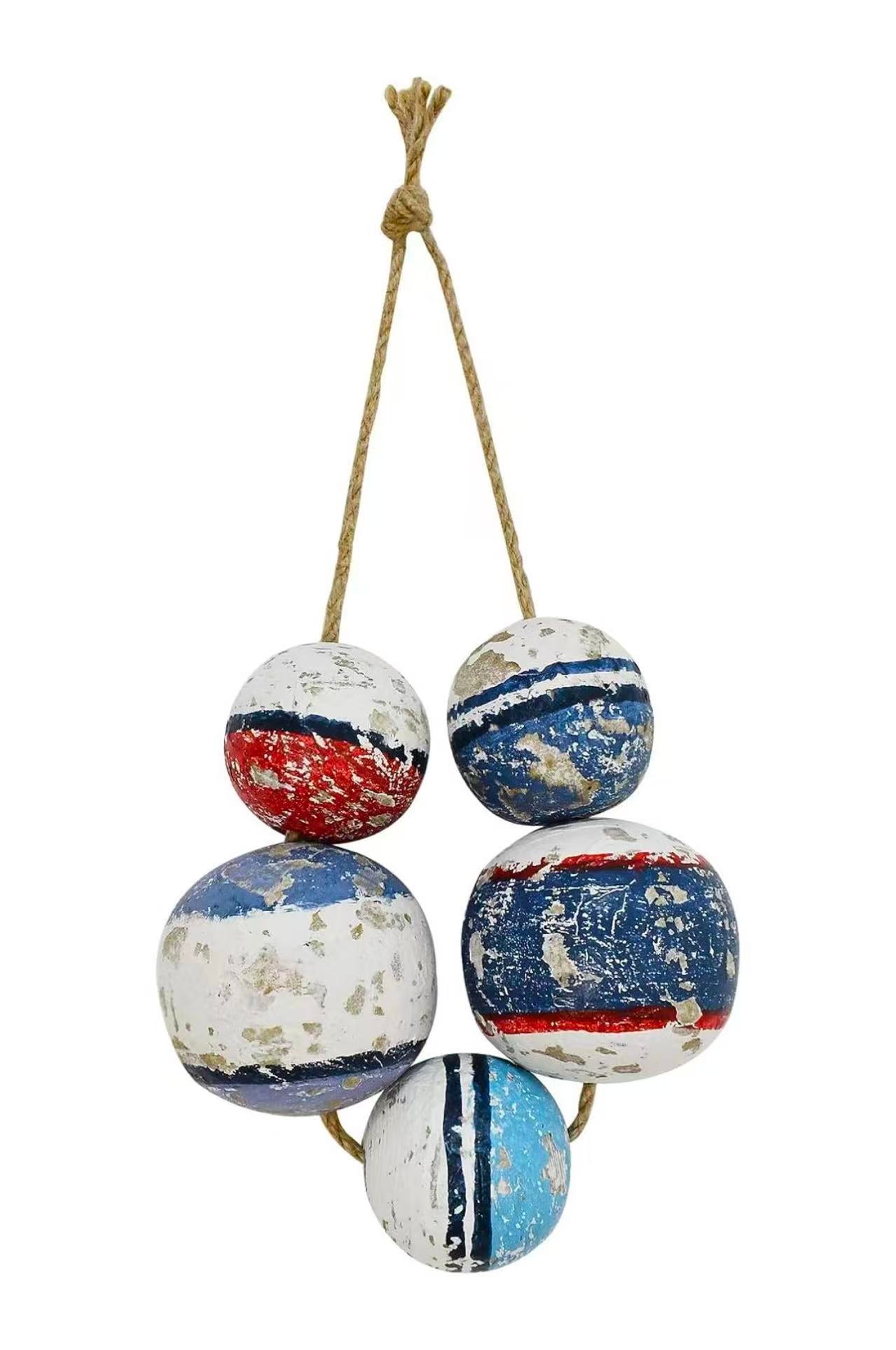 Nautical Rope Fishing Float Balls – Coastal Hanging Wall Decor