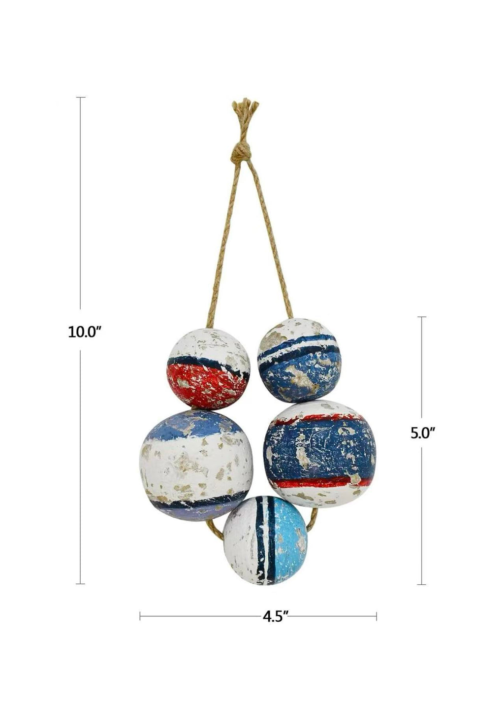 Nautical Rope Fishing Float Balls – Coastal Hanging Wall Decor