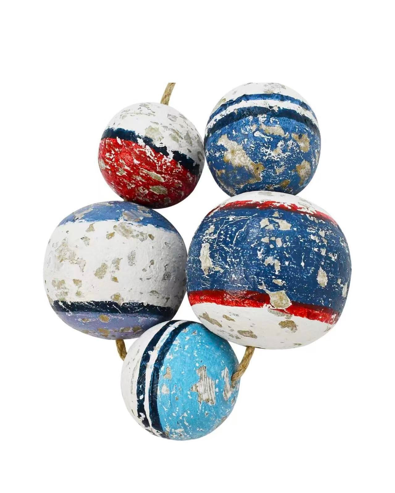 Nautical Rope Fishing Float Balls – Coastal Hanging Wall Decor