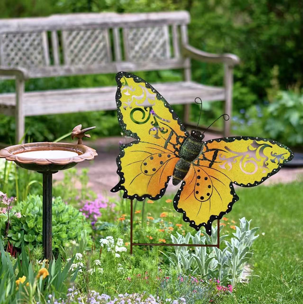 Butterfly Garden Stake Decorative Butterfly Yard Stake