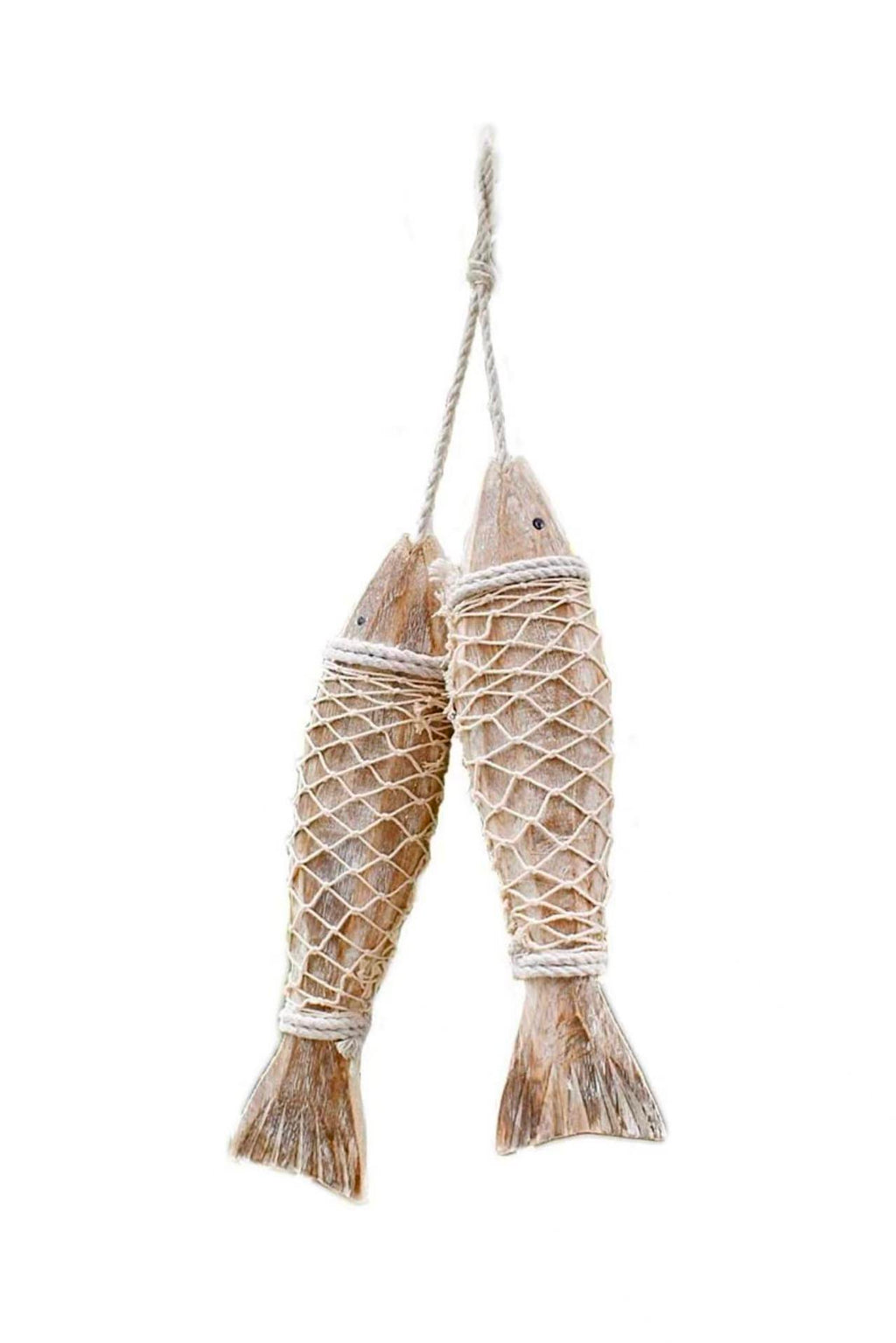 Wooden Fish Wall Decor – Rustic Nautical Beach Theme Sculpture for Bathroom, Bedroom, or Lake House (L)