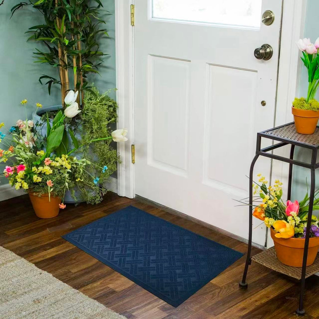 Indoor/Outdoor Doormat – Non-Slip Rubber Backing, Dirt & Mud Trapper for High Traffic Areas (Patio, Porch, Garage).