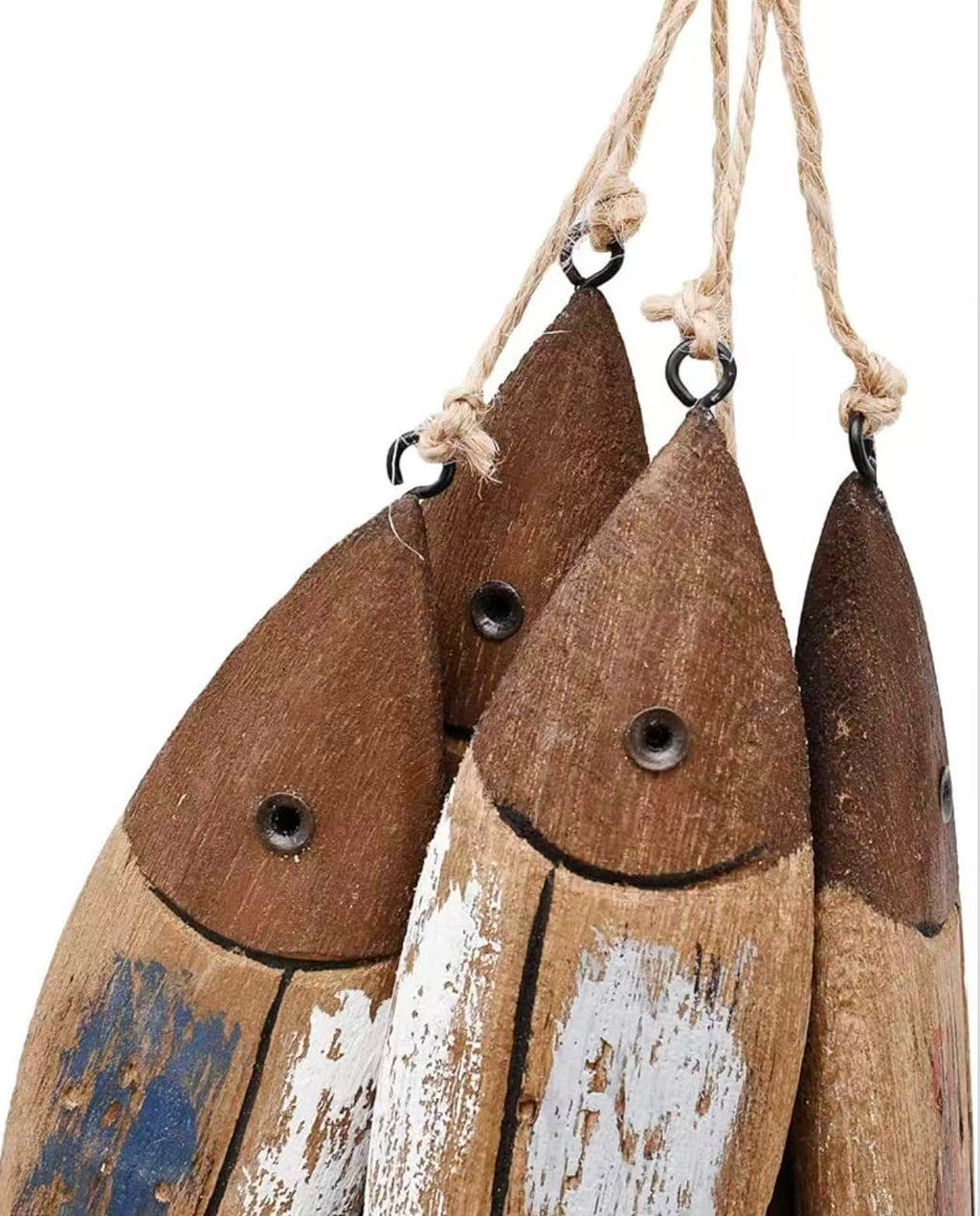 Wooden Fish Wall Decor – Rustic Nautical Beach Theme Sculpture for Bathroom, Bedroom, or Lake House. Light Brown