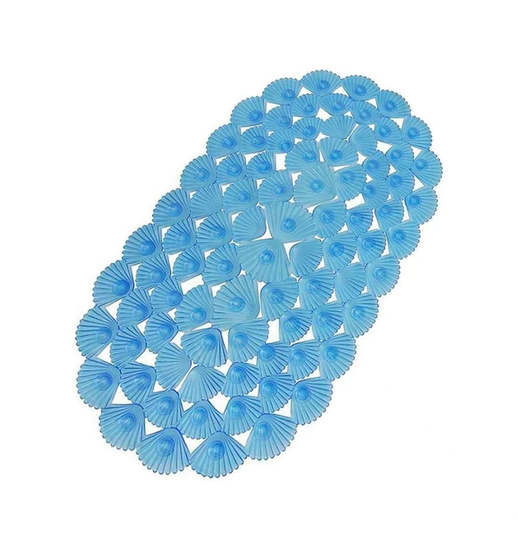 Non-slip Bathtub Mat: 27" x 15", designed for smooth, non-textured tubs. Machine Washable: Oval shape with suction cups for a secure fit in the bathtub or shower stall.