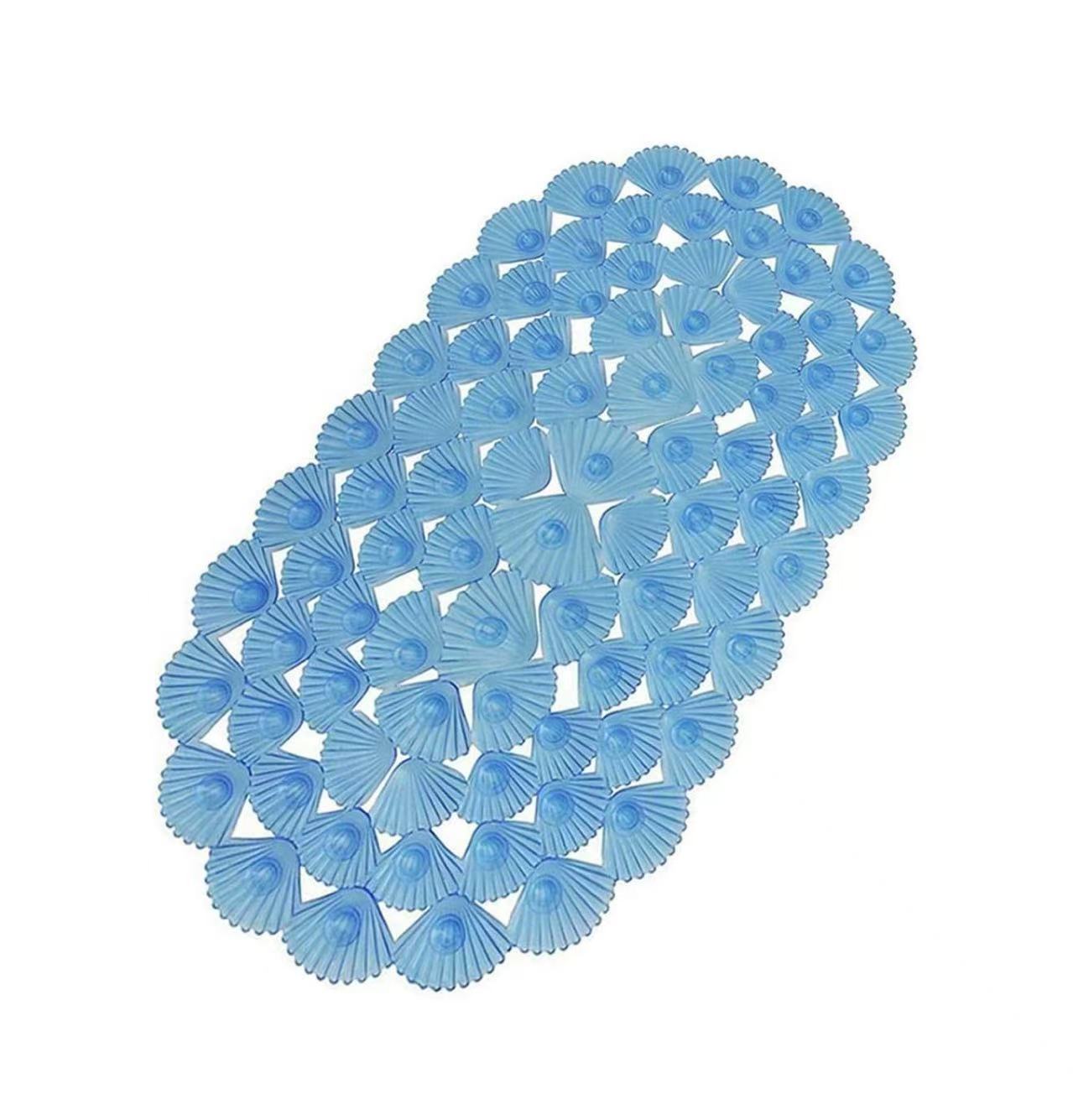 Non-slip Bathtub Mat: 27" x 15", designed for smooth, non-textured tubs. Machine Washable: Oval shape with suction cups for a secure fit in the bathtub or shower stall.