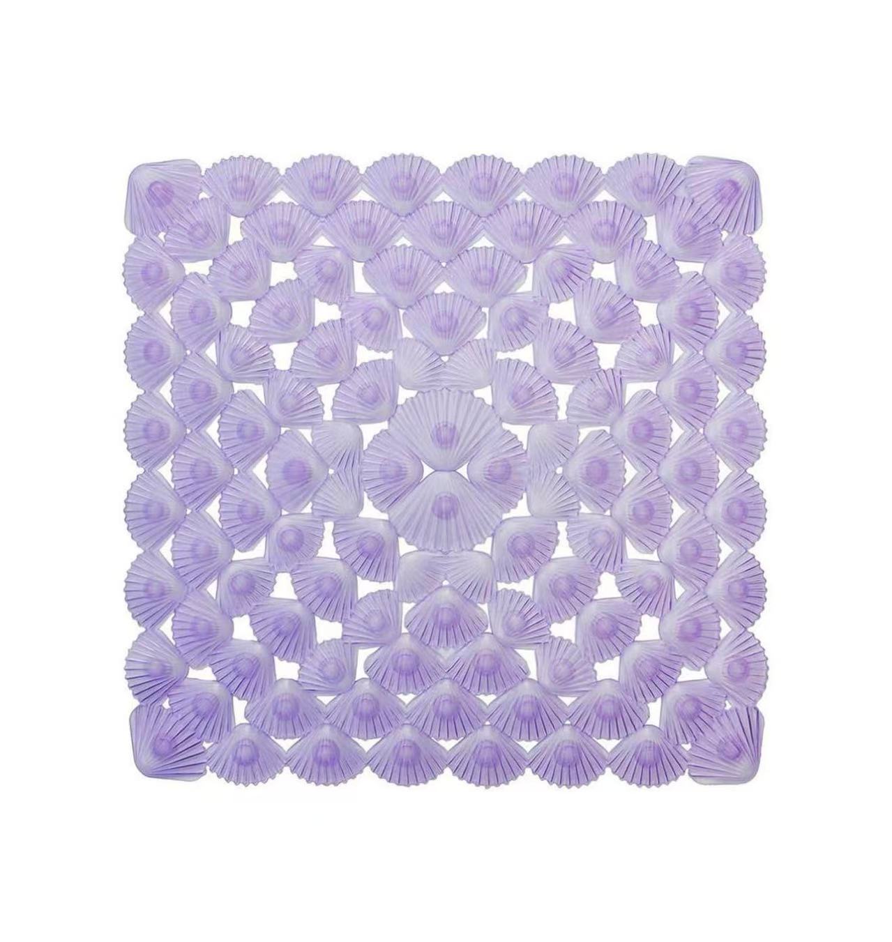 Non-slip Bathtub Mat: 21" x 21", designed for smooth, non-textured tubs. Machine Washable: Square mat with suction cups for secure placement in bathtubs or shower stalls.