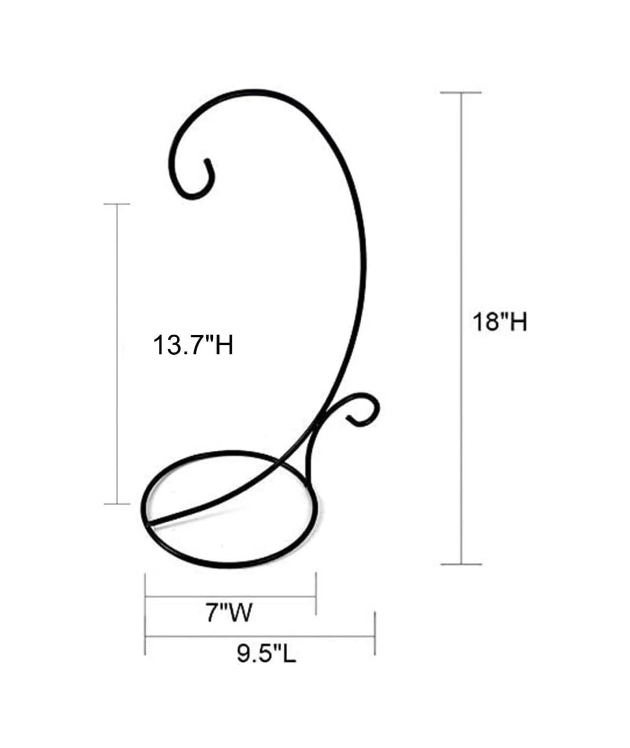 Set of 2 Black Metal Hanging Stands – Decorative Display Holders for Ornaments, Plants, and More