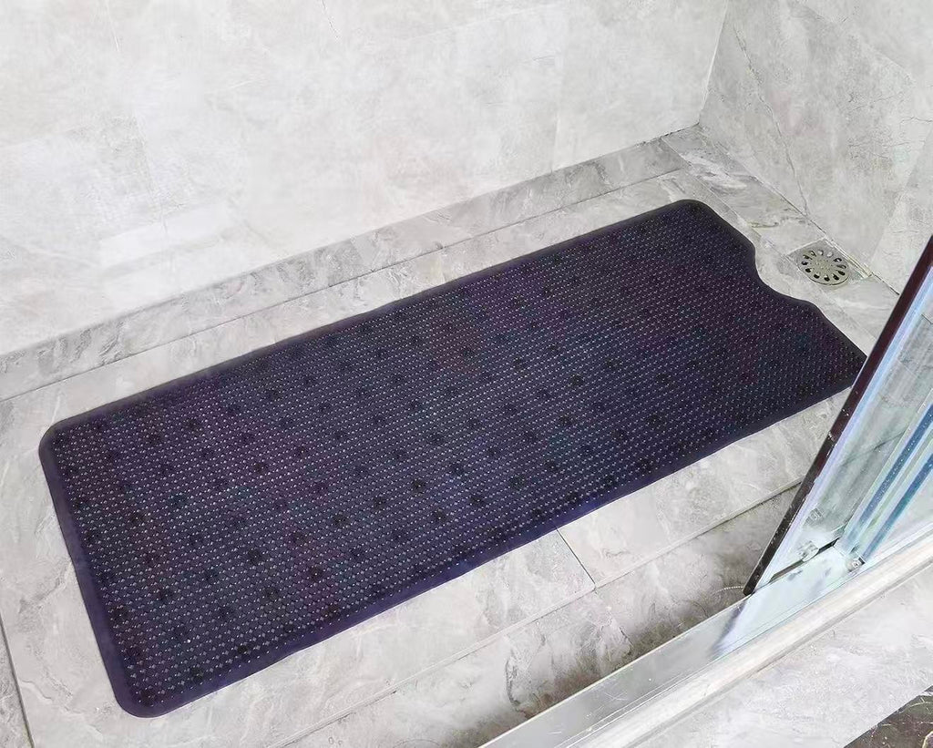 Extra Long Non-Slip Bathtub Mat 40"x16"–Machine Washable, Suction Cups for Smooth Tubs