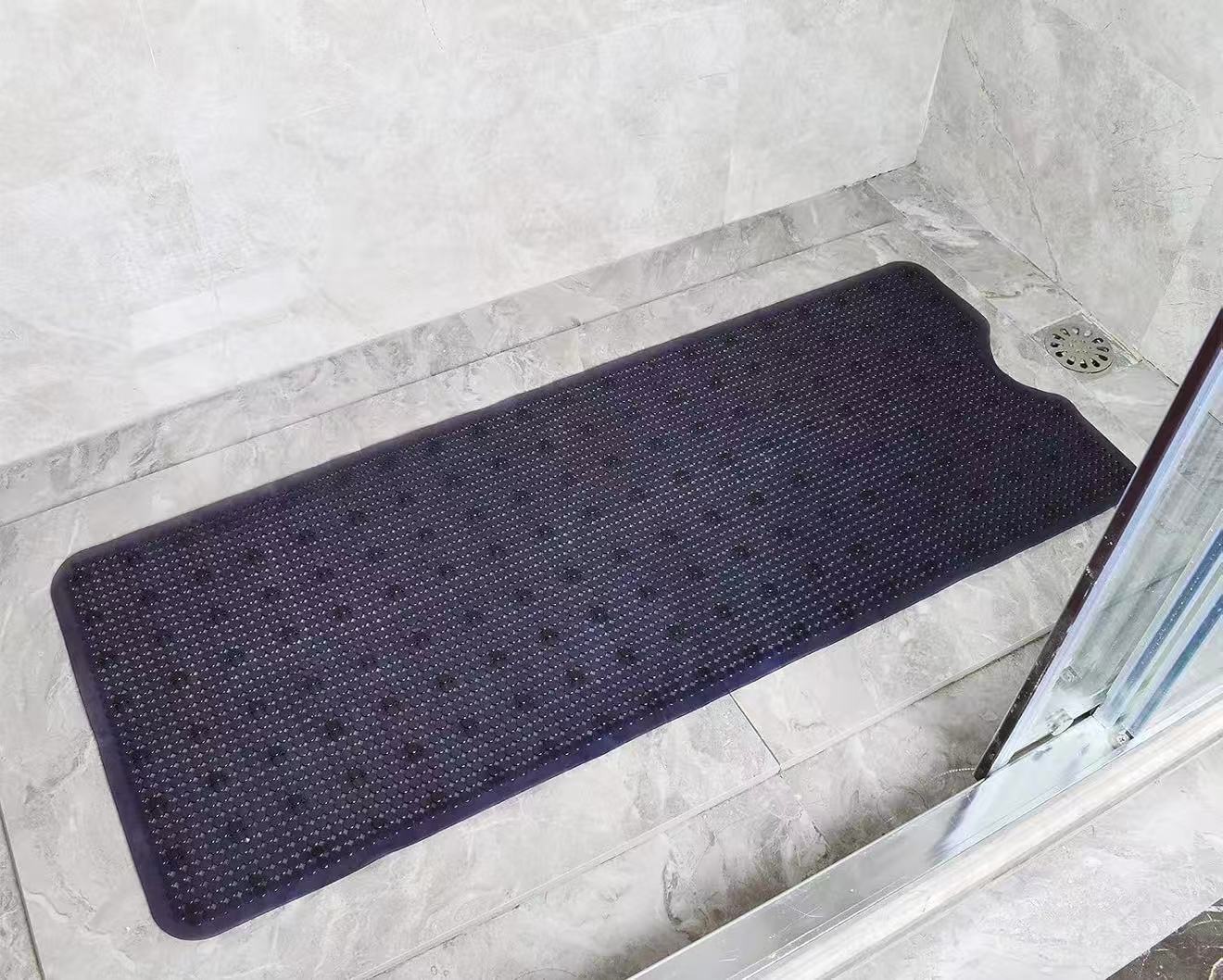 Extra Long Non-Slip Bathtub Mat 40"x16"–Machine Washable, Suction Cups for Smooth Tubs