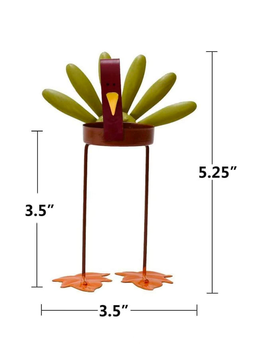 Set of 3 Decorative Turkey Candle Holders – Rustic Metal Thanksgiving Tealight Centerpieces