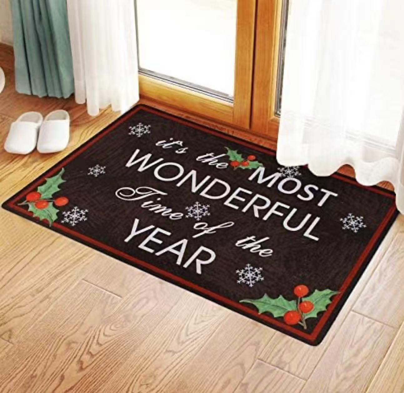 Christmas Doormat – Non-Slip Rubber Entrance Mat for High Traffic Areas