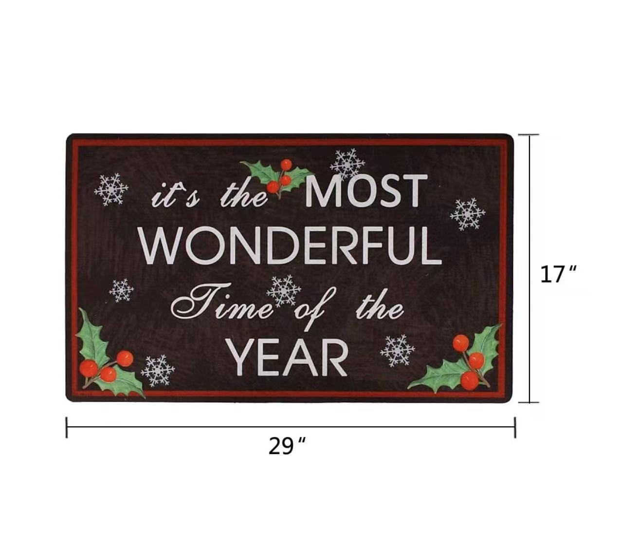 Christmas Doormat – Non-Slip Rubber Entrance Mat for High Traffic Areas