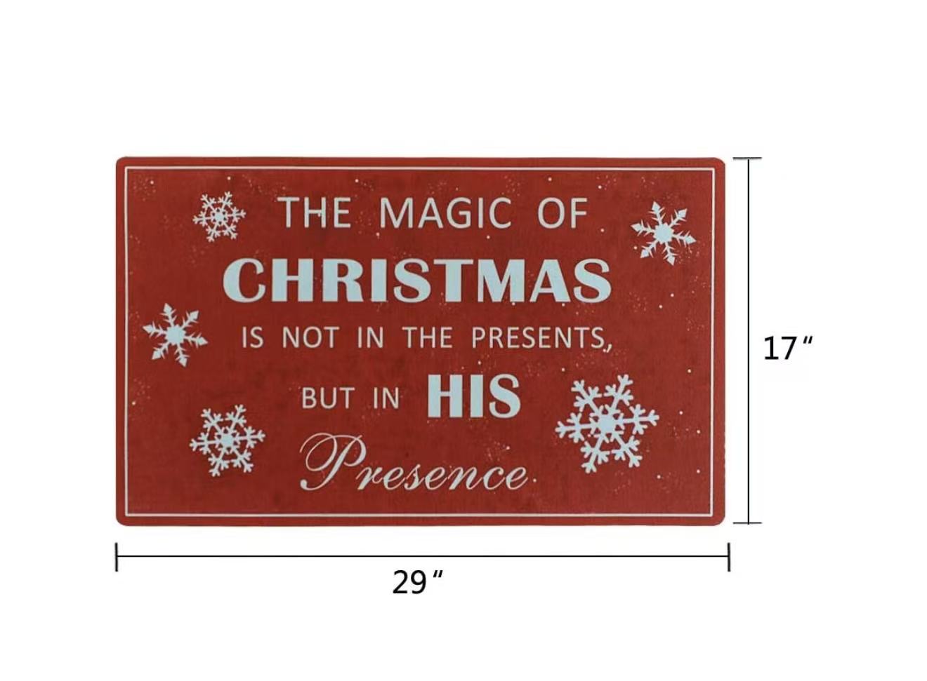 Christmas Doormat – Non-Slip Rubber Entrance Mat for High Traffic Areas