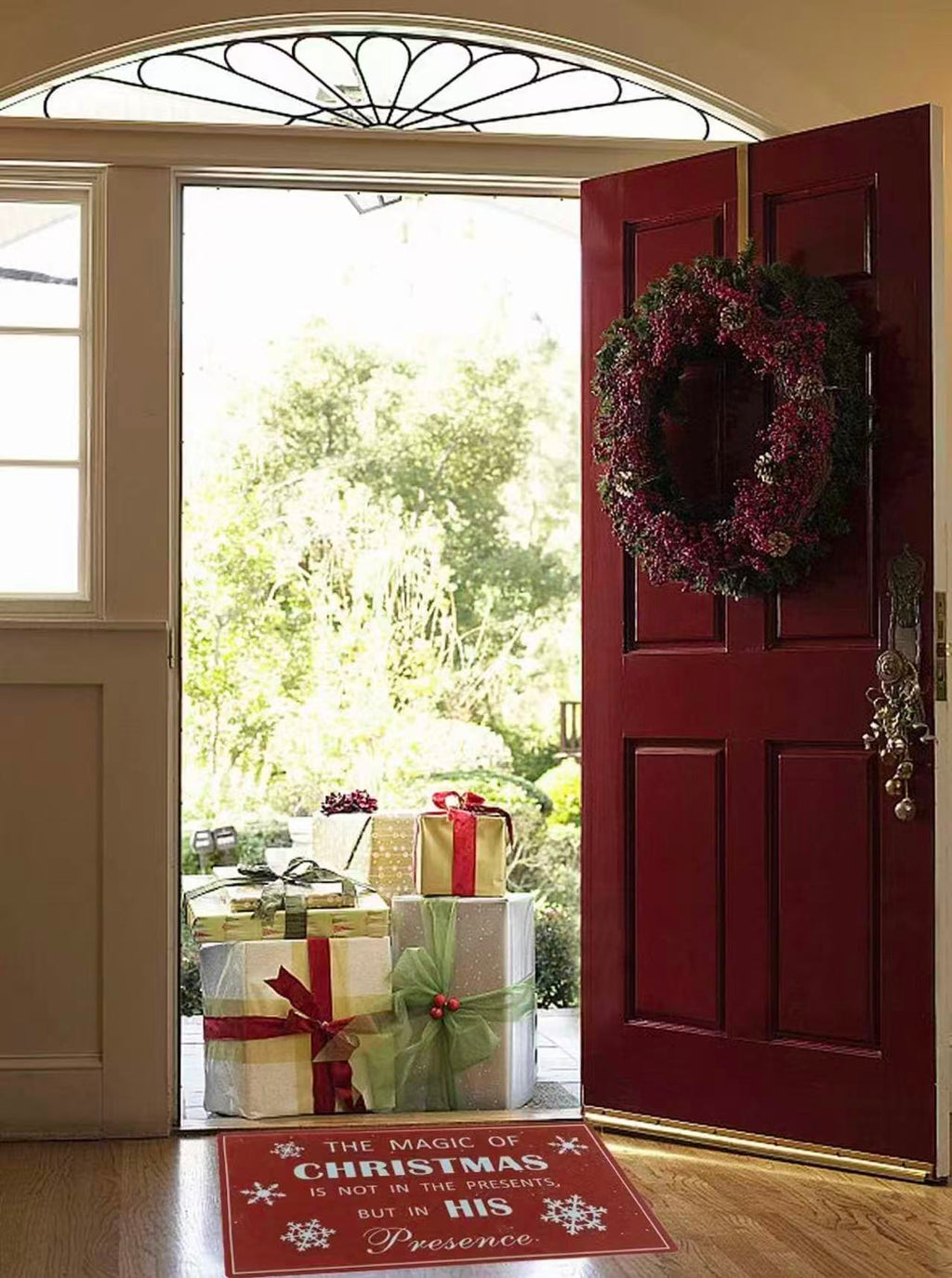 Christmas Doormat – Non-Slip Rubber Entrance Mat for High Traffic Areas