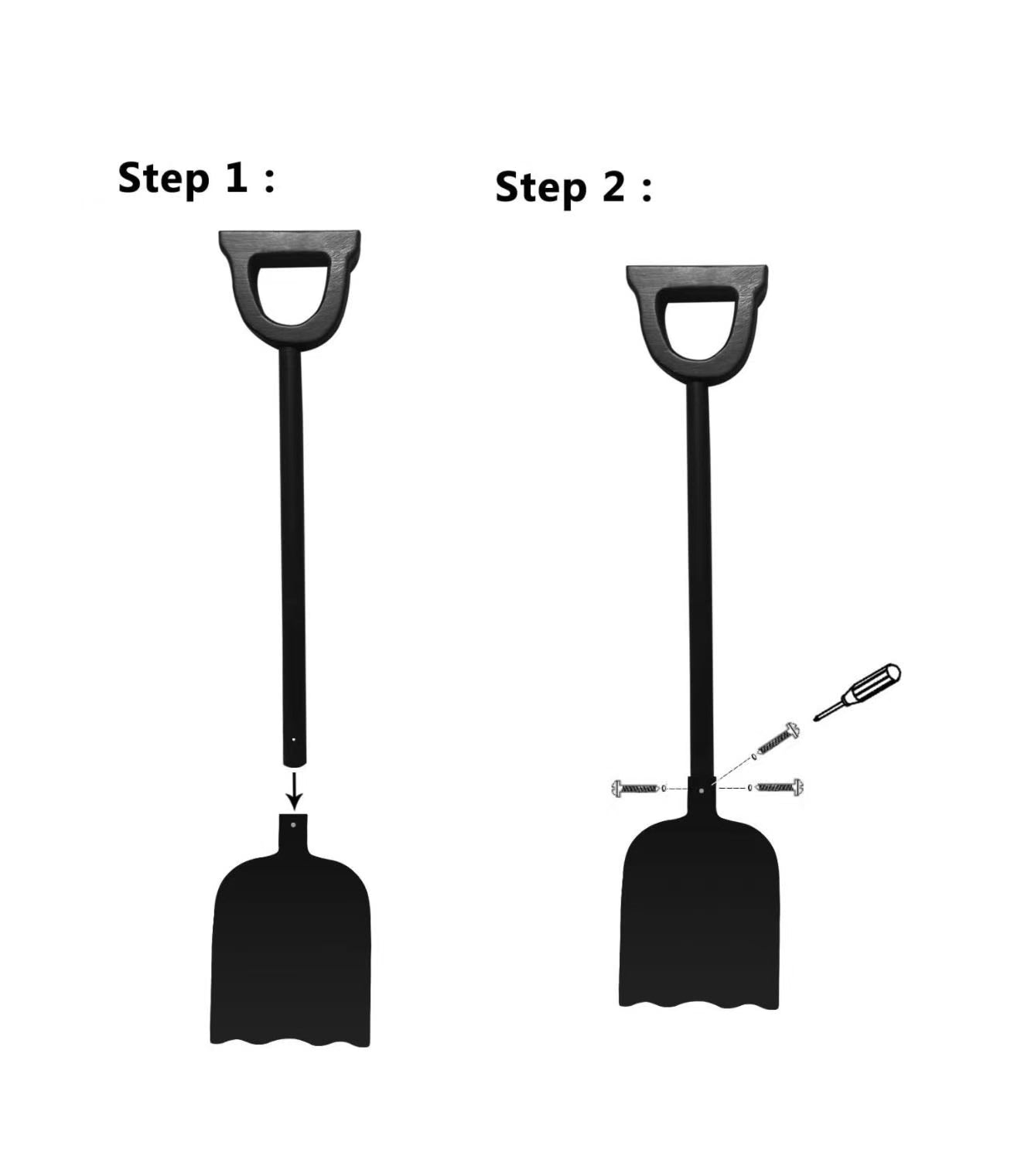 Snow Shovel for Kids Christmas Decoration Set of 2,23x 5Inch Small Metal Shovel Wood Handle(2 Pack)