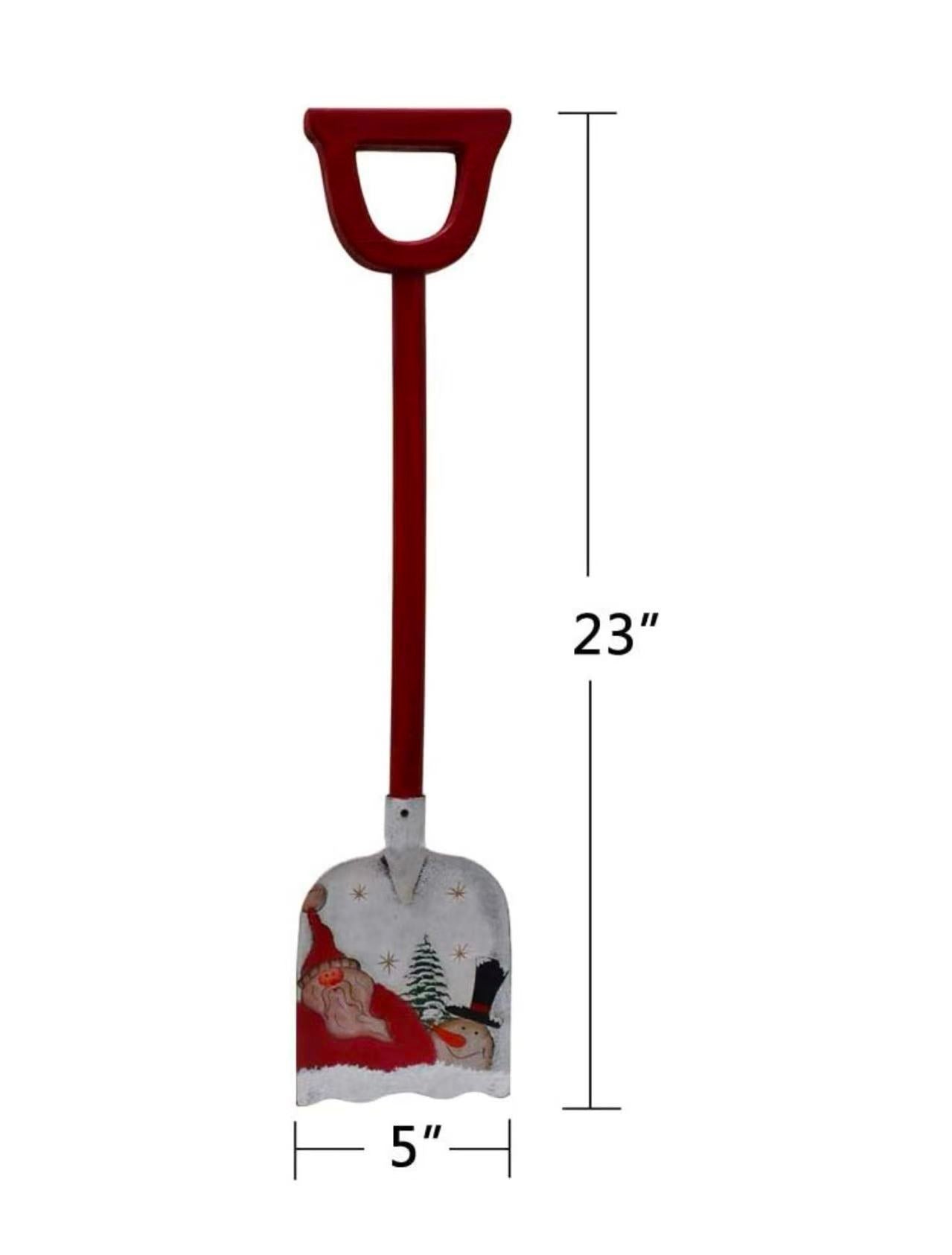 Snow Shovel for Kids Christmas Decoration Set of 2,23x 5Inch Small Metal Shovel Wood Handle(2 Pack)