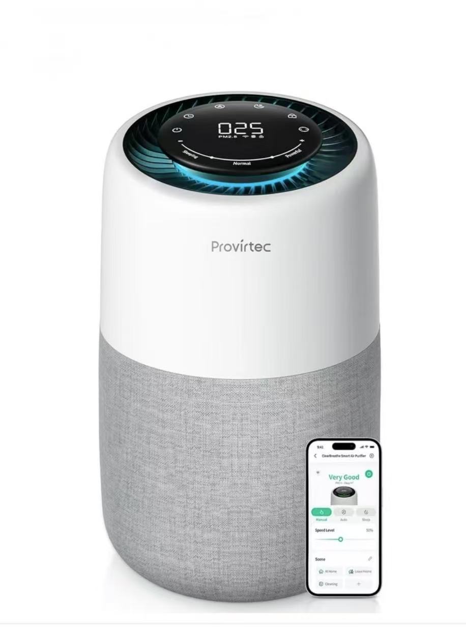 Air Purifier for Home Bedroom –5-Stage True HEPA System, covers up to 916 ft², PM2.5 Real-Time Monitor, Auto Mode, Smart WiFi, Removes Allergies, Dust, Pollen, Pet Dander & Smoke