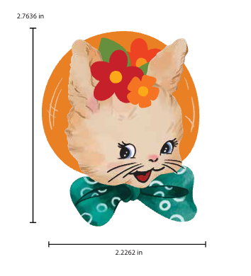 Bunny Bloom Brooch by Lipstick & Chrome